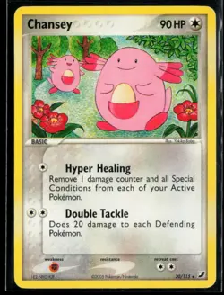 2005 EX - Unseen Forces Chansey #20 Non Holo Rare Pokemon Card - Image 1