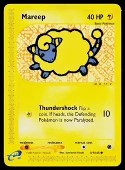 Mareep 119/165 Expedition Base Set Common Moderately Played - Image 1