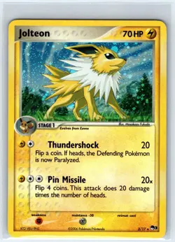 Jolteon 3/17 Rare POP Series 3 Pokemon Holo Moderately Played - Image 1