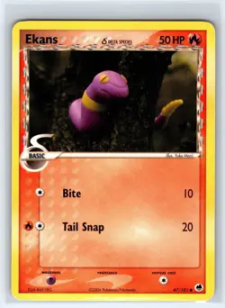 Ekans 47/101 Common Dragon Frontiers Pokemon Moderately Played - Image 1