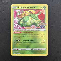 Pokemon Cards Radiant Venusaur 004/078 Holo Pokemon GO Radiant Rare NM - Image 2
