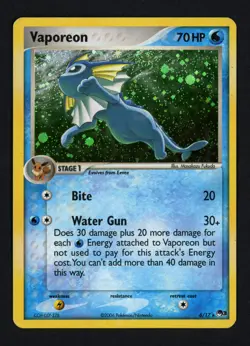 Vaporeon 6/17 POP Series 3 Holofoil Rare Pokemon TCG - Image 1