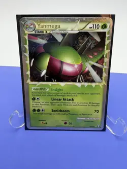 Yanmega Prime 98/102 HGSS Triumphant Pokemon Card Holo Foil Rare MP - Image 1