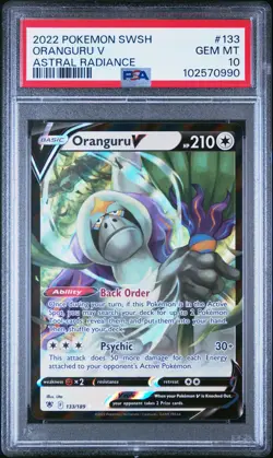 Oranguru V 133/189 Astral Radiance Pokemon PSA 10 - Image 1