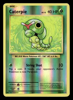 Caterpie 3/108 Reverse Holo Common Evolutions Pokemon Card - Image 2