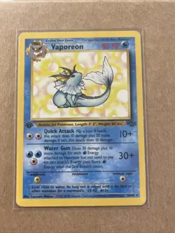 1999 Pokemon Jungle #28/64 Vaporeon 1st Edition EX Non Holo Rare - Image 1