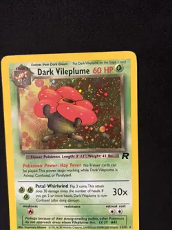 Dark Vileplume 13/82 Team Rocket Holo Pokemon TCG - NM - Image 2