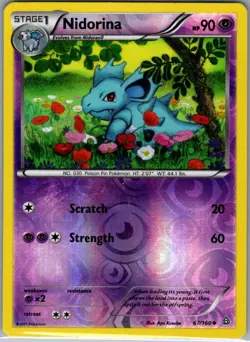 Nidorina 67/160 Reverse Holo XY - Primal Clash - Pokemon Card - NM - Image 1