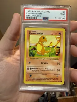 Nintendo 1999 Pokemon TCG Charmander Shadowless Base Set 46/102 PSA 9 - Image 1