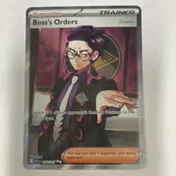 Boss's Orders [Corbeau] 256/217 Secret Rare Full Art Holo AScend Heroes EN - Image 1