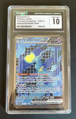 Iron Crown ex SIR 158/131 Pokemon Prismatic Evolutions CGC 10 - Image 1