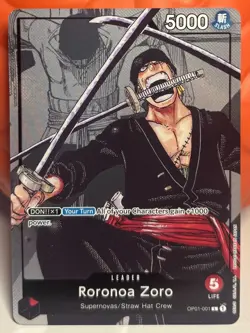 Roronoa Zoro OP01-001 Alternate Art (25th Anniversary) - Image 1