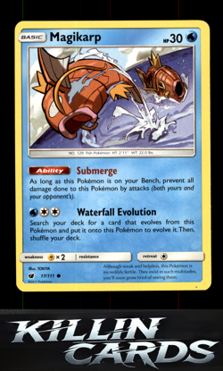 Magikarp 17/111 Pokemon Common SM - Crimson Invasion Card LP - Image 1