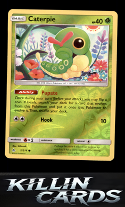 Reverse Holofoil Caterpie 2/214 Pokemon Common SM - Unbroken Bonds Card NM - Image 1