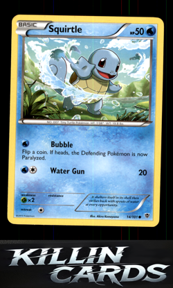 Squirtle 14/101 Pokemon Common Plasma Blast Card LP - Image 1