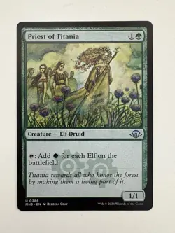 Priest of Titania MTG Magic the Gathering Card NM Near Mint MH3 - Image 1