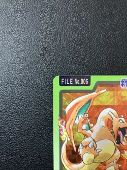 Pokemon Carddass Card Charizard File No.6 Bandai Pocket Monsters 1997 Japan LP - Image 4