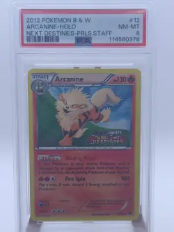 Pokemon Arcanine Holo - PSA 8 - Next Destinies #12 - Near Mint - staff stamped - Image 1