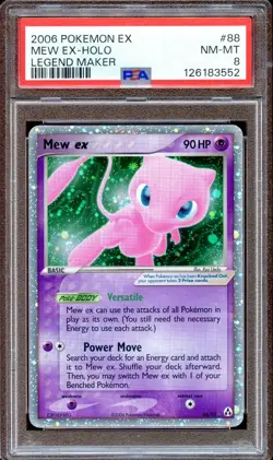 PSA 8 Mew EX 88/92 EX Legend Maker Pokemon Card Holo NEAR MINT - Image 1