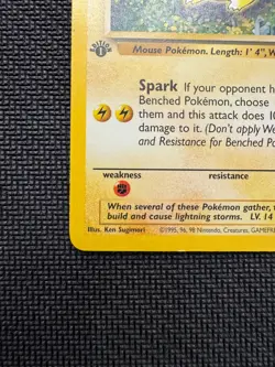 LP* Pikachu 60/64 1st Edition Jungle Set Common 1999 English Pokemon Card WoTC - Image 4