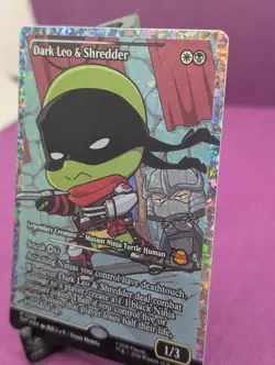 Dark Leo & Shredder (Showcase) (Fracture Foil) NM Teenage Mutant Ninja Turtles - Image 4