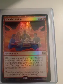 MTG Marvel Super Heroes Wanda's Vision 0708 Rare Foil - Image 1