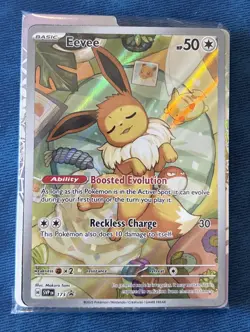 Eevee SVP 173 Prismatic Evolutions ETB Black Star Full Art Promo Card NM SEALED - Image 1