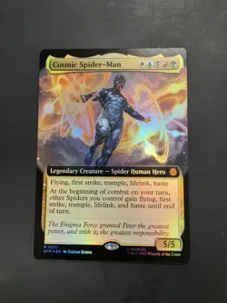 MTG Cosmic Spider-Man - Spider-Man - Mythic - PROMO - FOIL - Image 2