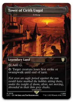Tower of Cirith Ungol - Urborg (Borderless) #519 NM Lord of the Rings Magic MTG - Image 1