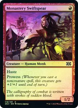 MTG - Monastery Swiftspear - Foil - Double Masters 2022 - Magic the Gathering - Image 1