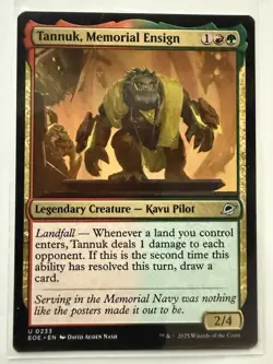 MTG Tannuk, Memorial Ensign 0233 Edge Of Eternities NM - Image 1