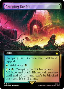 Creeping Tar Pit Surge Foil Extended Art Doctor Who Commander NM MTG - Image 1