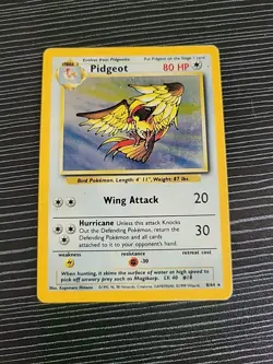 Pidgeot 8/64 HP Holo Rare Jungle Set Unlimited Edition Pokemon Card 1999 WOTC - Image 1