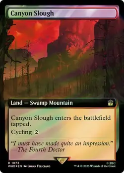 Canyon Slough Surge Foil Extended Art Doctor Who Commander NM MTG - Image 1