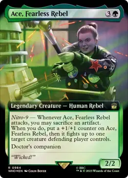 Ace, Fearless Rebel Surge Foil Extended Art Doctor Who Commander NM MTG - Image 1