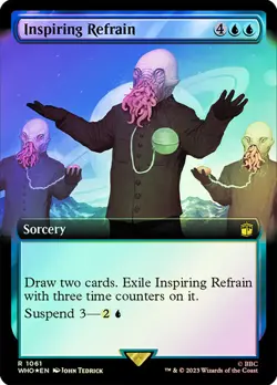 Inspiring Refrain Surge Foil Extended Art Doctor Who Commander NM MTG - Image 1
