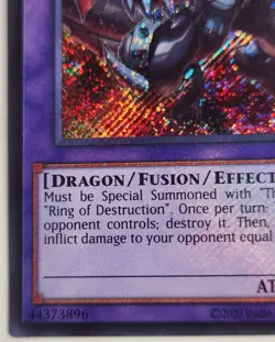 Konami Yu-Gi-Oh! Destruction Dragon LCKC-EN108 SR MISPRINT ERROR NO NAME - Image 2
