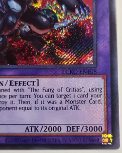Konami Yu-Gi-Oh! Destruction Dragon LCKC-EN108 SR MISPRINT ERROR NO NAME - Image 3