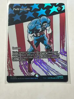 Path to Exile Borderless (Marvel Universe) MTG Near Mint Magic Card - Image 1