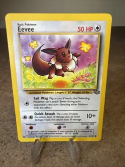Pokemon TCG Eevee 51/64 Jungle Non Holo Vintage Card LP - Image 1