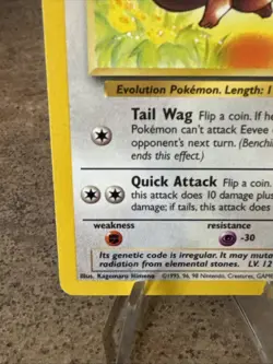 Pokemon TCG Eevee 51/64 Jungle Non Holo Vintage Card LP - Image 5