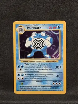 Vintage Pokemon TCG - Base Set - Unlimited Poliwrath 013/102 Holo: MP - Image 1