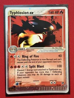 Pokemon TCG Typhlosion EX Sandstorm 2003 Holo Ultra Rare Card 99/100 - MP - Image 1