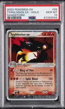 2003 POKEMON EX SANDSTORM #99 TYPHLOSION EX-HOLO PSA 10 - Image 1