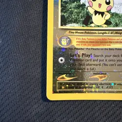 Pokemon Pichu Reverse Holo Black Star Promo Card 35/53 WOTC SWIRL NM!! (CLEAN!!) - Image 4