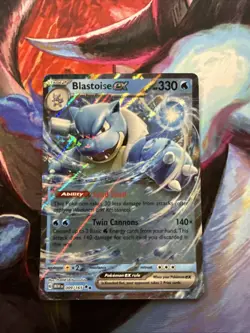 Blastoise ex 009/165 Scarlet & Violet 151 Double Rare Holo Pokemon TCG Card NM - Image 1