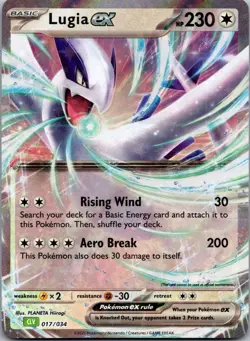 Lugia ex 017/034 Holo Classic Collection Trading Card Game Classic Pokemon NM - Image 1