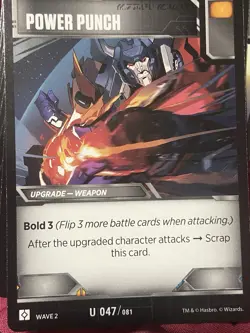 Transformers TCG Wave 2 Rise of The Combiners- Card: POWER PUNCH - Image 1