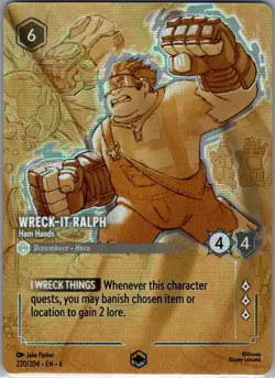 Wreck-It Ralph - Ham Hands (Enchanted) 220/204 Azurite Sea - Disney Lorcana - NM - Image 1