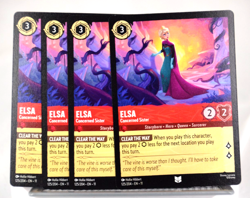 Disney Lorcana TCG Winterspell Elsa Concerned Sister 125/204 Uncommon x4 Playset - Image 1